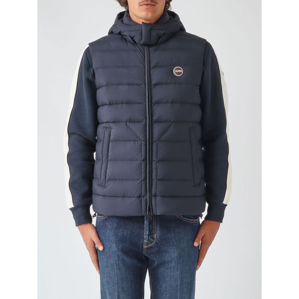 Colmar Men Quilted Padded Gilet Colmar In Technical Fabric With Removable Hood